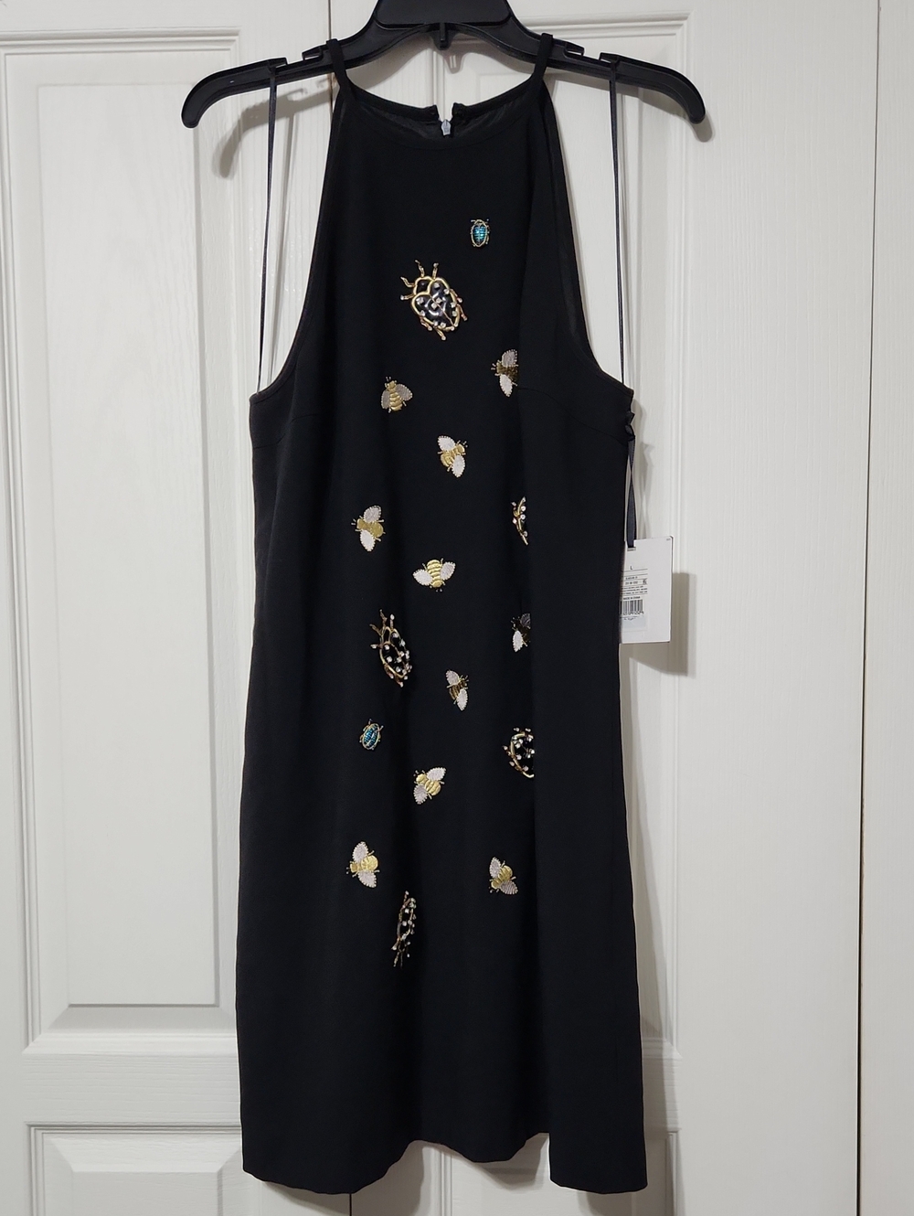NWT Victoria Beckham For Target Embroidered Bug Halter Dress. Size L - Picture 7 of 14